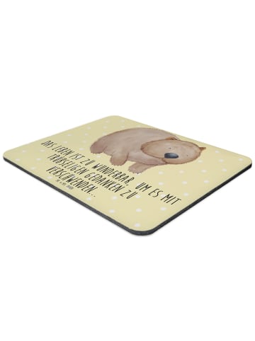 Mr. & Mrs. Panda Mouse Pad Wombat mit Spruch in Gelb Pastell
