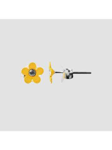 Adeliás Mädchen Ohrringe – Ohrstecker aus 925 Silber mit Strass Steinchen in silber