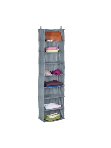 relaxdays Kleiderschrank-Hängeregal in Grau - (B)36 x (H)140 x (T)20 cm