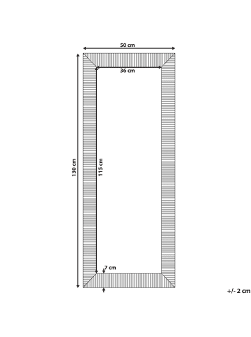 Beliani Wandspiegel DRAVEIL in Schwarz - (W) 50 x (H) 130 x (L) 2 cm
