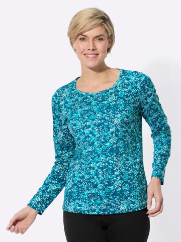 WITT WEIDEN Langarm-Shirt in aquapetrol-türkis-bedruckt