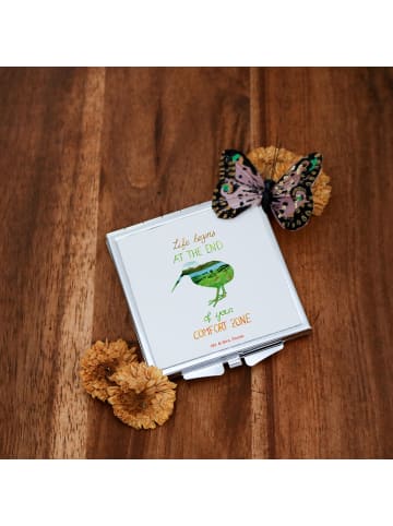 Mr. & Mrs. Panda Schminkspiegel Kiwi Neuseeland mit Spruch in Weiß