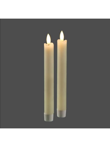 Ambiente Haus LED Stabkerzen 2er Set 20cm (FB 51018) in Antikweiss