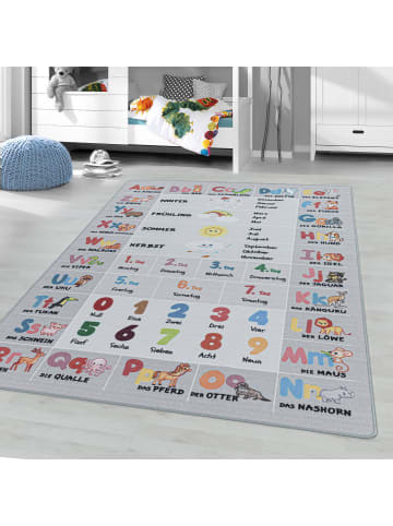 KADIMA DESIGN Teppich Kinder Flachgewebe Tiere-Zahlen-Alphabet Polyamid Kinderzimmer