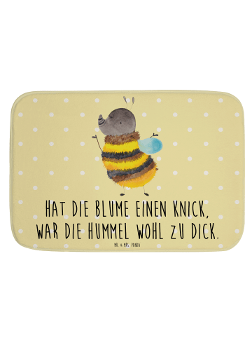 Mr. & Mrs. Panda Badvorleger Hummel flauschig mit Spruch in Gelb Pastell