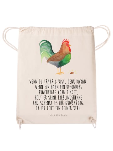 Mr. & Mrs. Panda Alltagstasche Hahn Korn mit Spruch in Creme