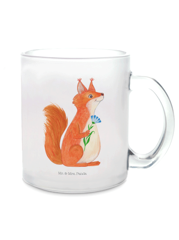 Mr. & Mrs. Panda Tasse Eichhörnchen Blume ohne Spruch in Transparent