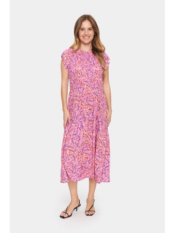 SAINT TROPEZ Kleid GislaSZ Gerade Passform in F.Pink Abstract Tye