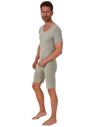 NORMANN Pflegebody kurzarm Bereißverschluss - 65802 in grau