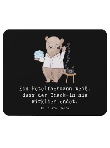 Mr. & Mrs. Panda Maus Pad Hotelfachmann Lebensweisheit mit Spruch in Schwarz