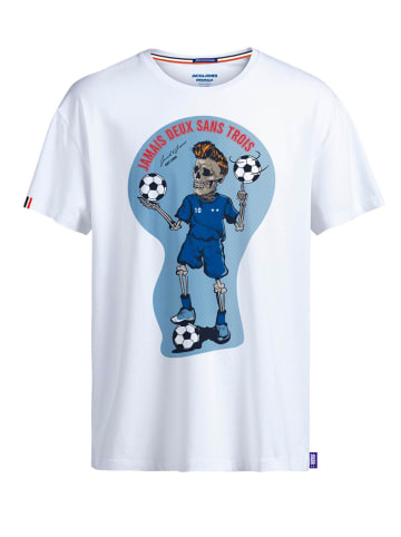 Jack & Jones Shirt 'Frenchskull' in weiß