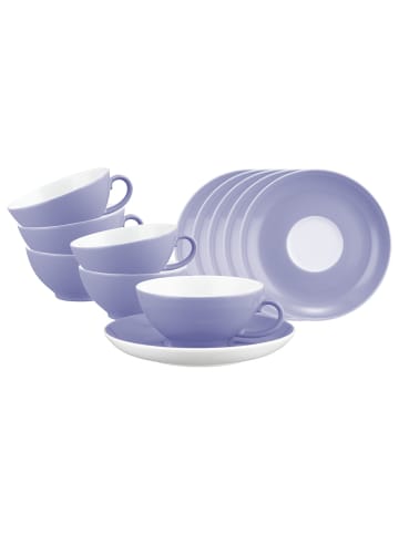 Seltmann Weiden 6er Set Teetassen mit Untertassen Liberty Pure Colors 140 ml in Grape Purple
