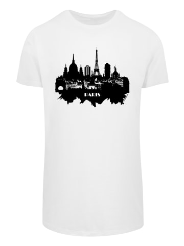F4NT4STIC Long Cut T-Shirt PARIS SKYLINE LONG TEE in weiß