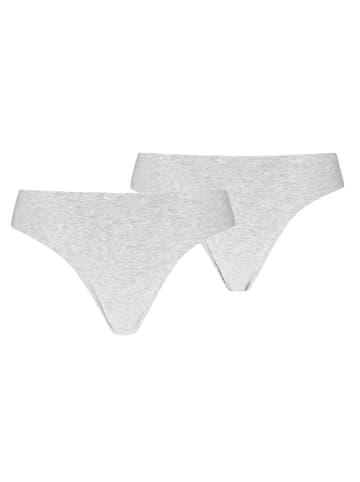 Puma 2er Pack Invisible Ultra Soft Cotton Strings in Hellgrau