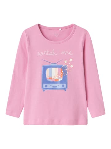 name it Longsleeve mit Print Fuchsia Pink 122/128