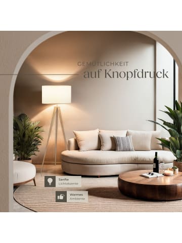 tectake Stehleuchte Lunaris 57 x 57 x 158 cm , Eiche