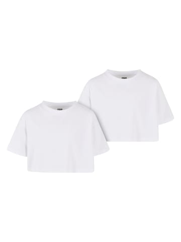 Urban Classics Cropped T-Shirts in weiß