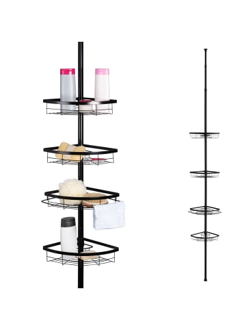 bremermann Teleskop-Eckregal ca. 290 cm in Schwarz