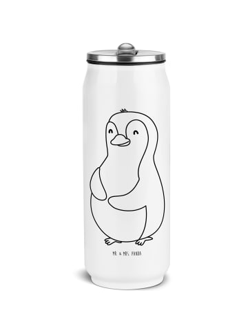 Mr. & Mrs. Panda Thermoflasche Pinguin Diät ohne Spruch in Weiß