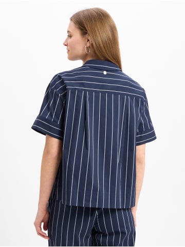 JOOP! Bluse Beatrice in marine weiß