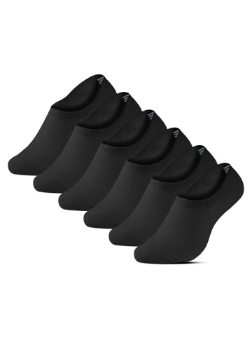 Yuhu Nahtlose Baumwoll-Füßlinge mit Silikonstreifen 3er Pack in Schwarz