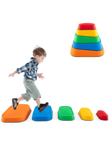 COSTWAY Balanciersteine für Kinder 5 tlg. in Bunt