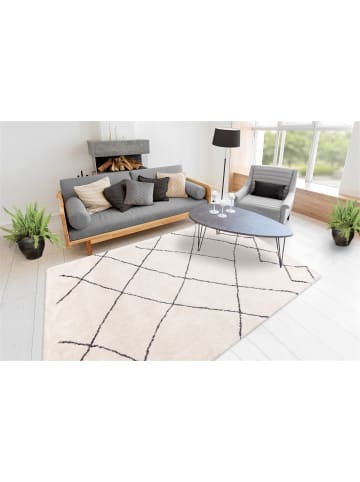 Kayoom Hochflor Teppich Orlando 525 in elfenbein - rechteckig