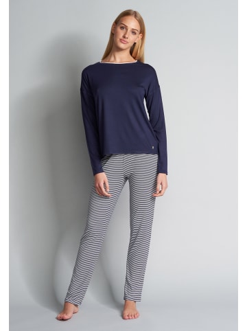 Tom Tailor Pyjama Florence in blau-mittel-Ringel