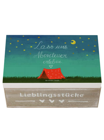 Mr. & Mrs. Panda holzkästchen Abenteuer mit Spruch in Bunt