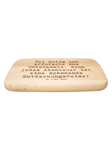 Mr. & Mrs. Panda Frühstücksbrettchen Spruch Unbekannte Orte erku... in Transparent