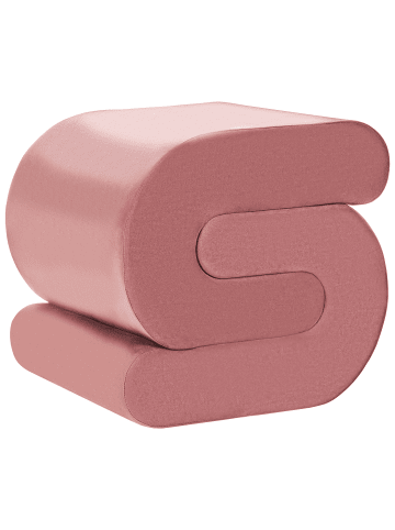 Beliani Pouf ARCADIA in Rosa - (W) 45 x (H) 48 x (L) 50 cm