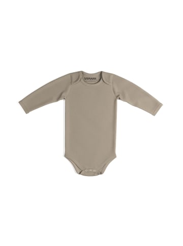 Sämann Baby Body aus 100% Bio-Baumwolle Schlupfbody langarm nicht gerippt Simply Taupe