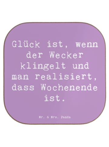 Mr. & Mrs. Panda Tassenuntersetzer Spruch Glück am Wochenende mi... in Lavendeltraum