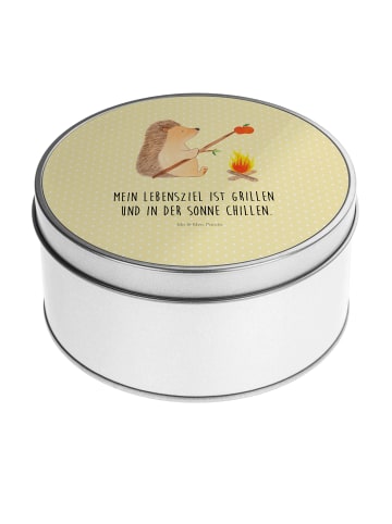 Mr. & Mrs. Panda Kaffeedose Igel Grillen mit Spruch in Gelb Pastell