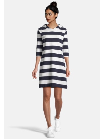 Salzhaut Knielanges Kleid (Midi) LÖÖVSTICK in Navy Offwhite