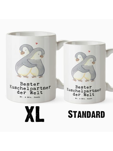 Mr. & Mrs. Panda Große Teetasse Pinguin Bester Kuschelpartner de... in Weiß