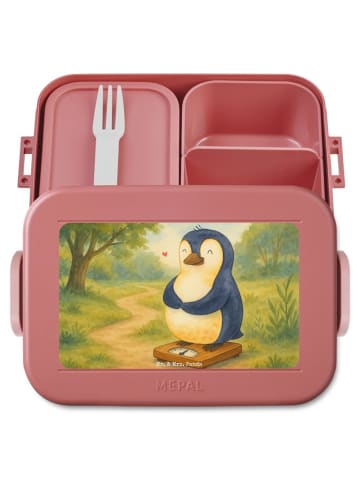 Mr. & Mrs. Panda Snackbox Pinguin Diät Design ohne Spruch in Rot Pastell