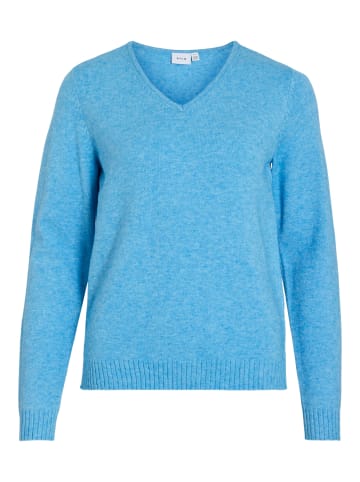 Vila Dünner Strickpullover Basic Stretch Sweater VIRIL in Türkis