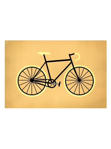 WALLART Leinwandbild - Fahrrad in Gelb in Orange
