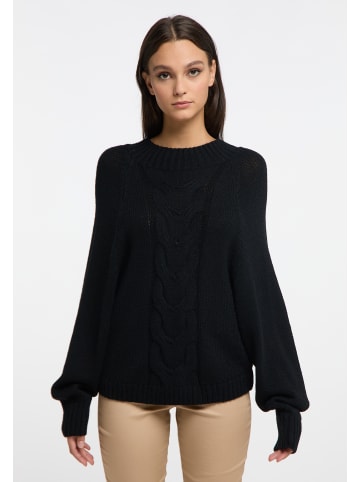 RISA Damen Strick Pullover in Schwarz