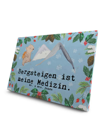 Mr. & Mrs. Panda Advents-Teekalender Bär Bergsteigen mit Spruch in Eisblau