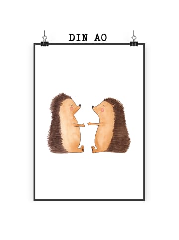 Mr. & Mrs. Panda Poster Igel Liebe ohne Spruch in Weiß