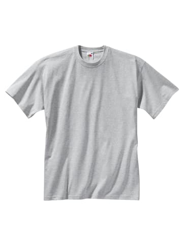 Fruit of the Loom Freizeitshirt in weiß + grau-meliert