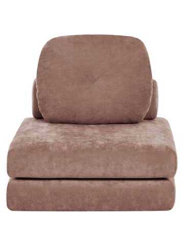 Beliani Schlafsofa OLDEN in Braun - (W) 81 x (H) 54 x (L) 91 cm