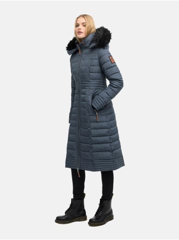 Navahoo Wintermantel Umay in Blue Grey