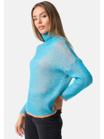 PM SELECTED Rollkragenpullover in Blau