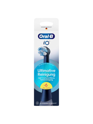 Oral-B Aufsteckbürsten "iO - Ultimative Reinigung" in Schwarz (12er-Pack)