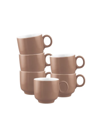 Seltmann Weiden 6er Set Cappuccinotassen Sento Home Pure Colors in 300 ml in Cocoa Brown