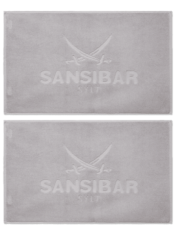 Sansibar 2er Set Badvorleger in Silber