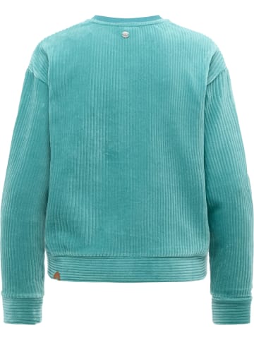 ragwear Sweatshirt Dellani Cordy in Teal Green